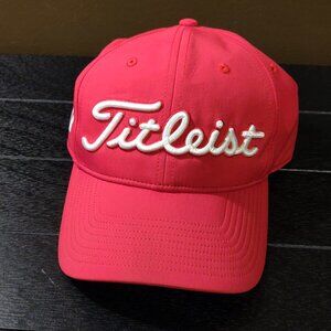 Titleist Red Signature Golf Ball Cap With Adjustable strap